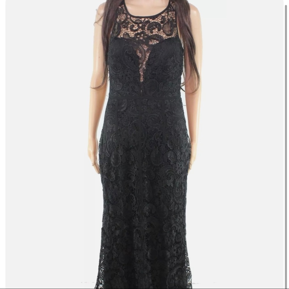 Women’s Black Lace Dress Size Large Maniju